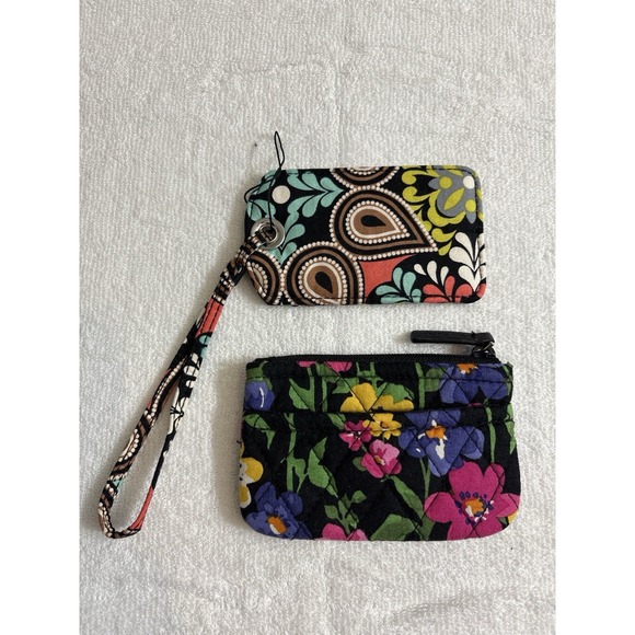Vera Bradley Quilted Luggage Tag & Coin Purse Set Floral Cotton NWOT - Picture 2 of 3